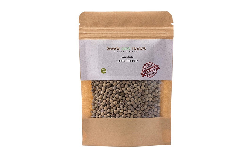 Seeds And Hands White Pepper    Pack  50 grams
